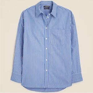 J.Crew Étienne oversized shirt in striped cotton poplin